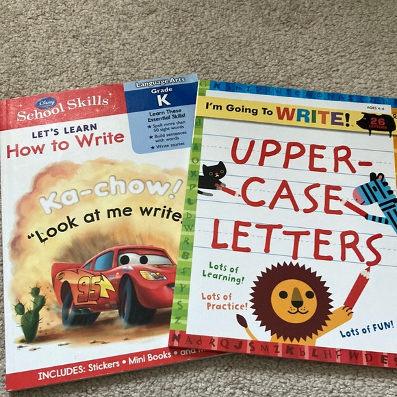TWO workbooks: Disney & Upper-case Letters